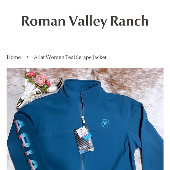 Ariat Womens M Teal Serape Jacket - Picture 5 of 5